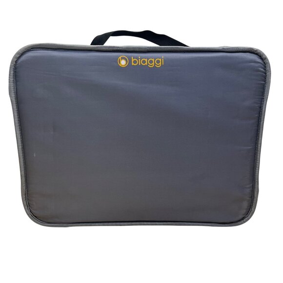 Biaggi Black Nylon Collapsible Rolling Duffel Bag With Multiple Pockets - Picture 10 of 15